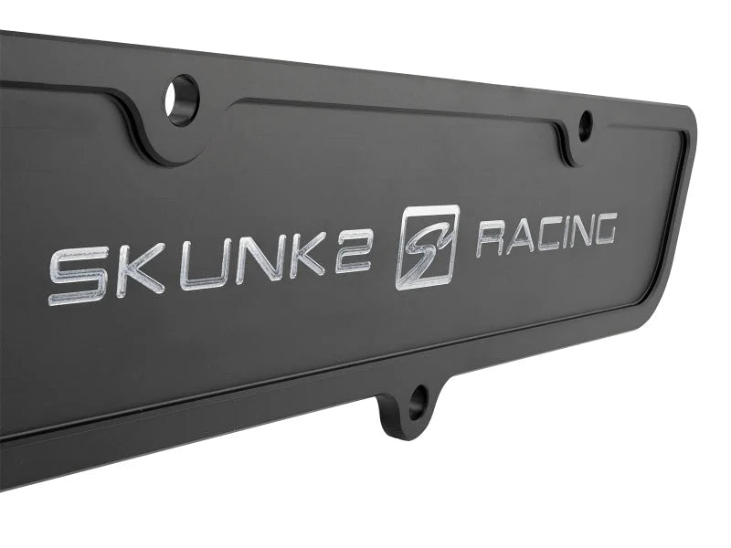 Skunk2 Black Anodized Billet 6061 Aluminum Intake & Exhaust Port Covers - K-Series Cylinder Heads - Back View