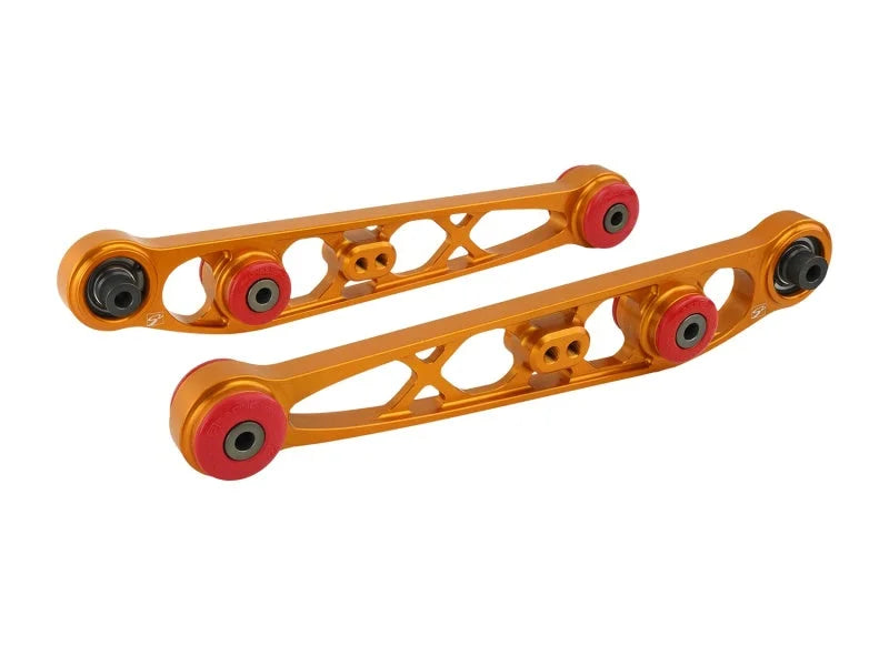 Skunk2 Honda/Acura EG/DC Ultra Series Rear Lower Control Arm Set - Gold - Installation View