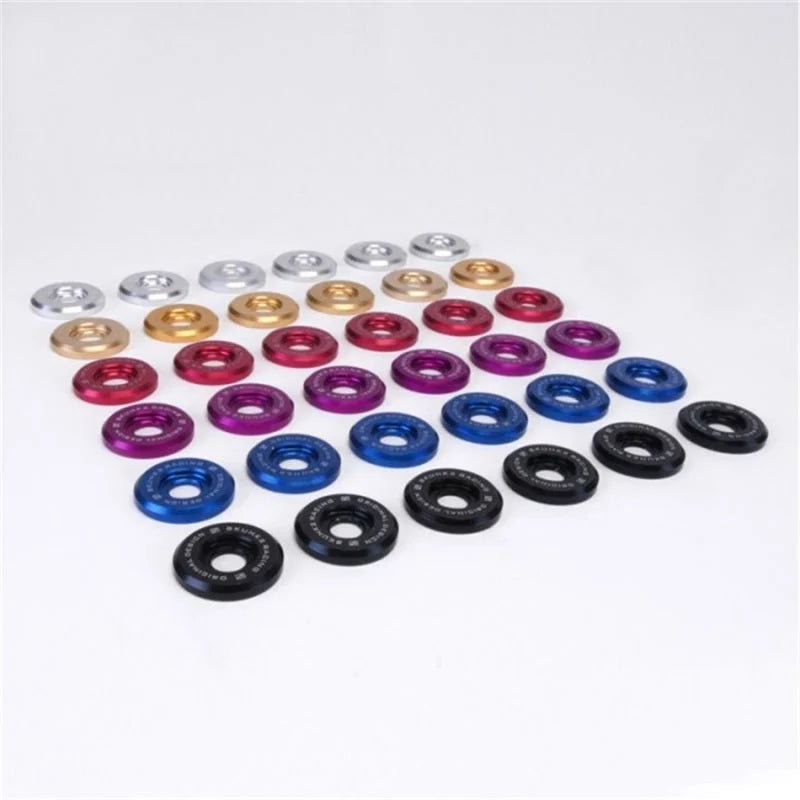Skunk2 Small Fender Black Anodized Washer Kit (6 Pcs.) - Installation View