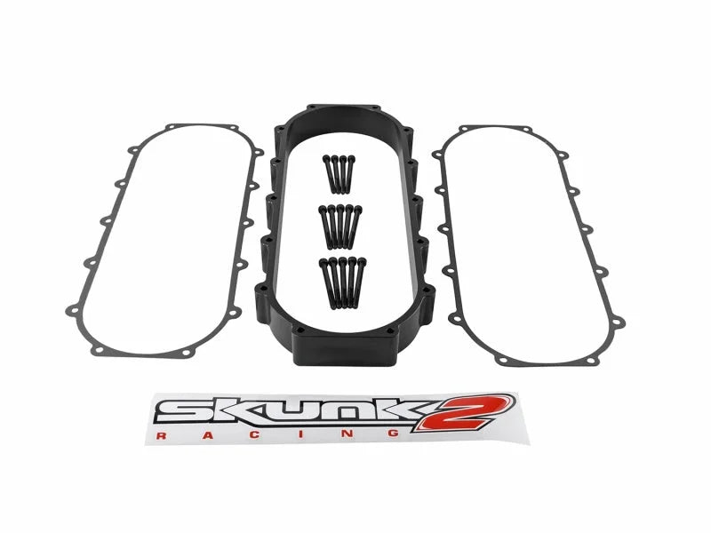 Skunk2 Ultra Series Honda/Acura (RACE) Intake Manifold 2 Liter Spacer (Inc Gasket & Hardware) Black - Installation View