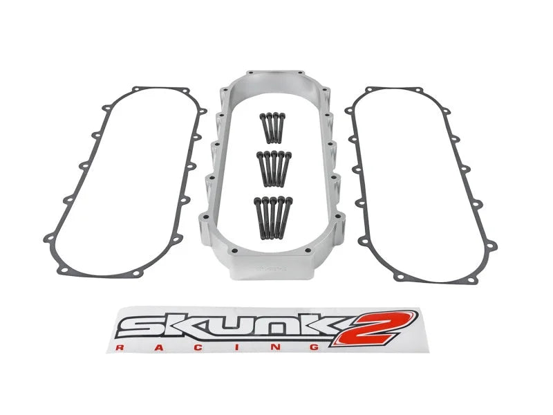 Skunk2 Ultra Series Honda/Acura Silver RACE Intake Manifold 2 Liter Spacer (Inc Gasket & Hardware) - Back View