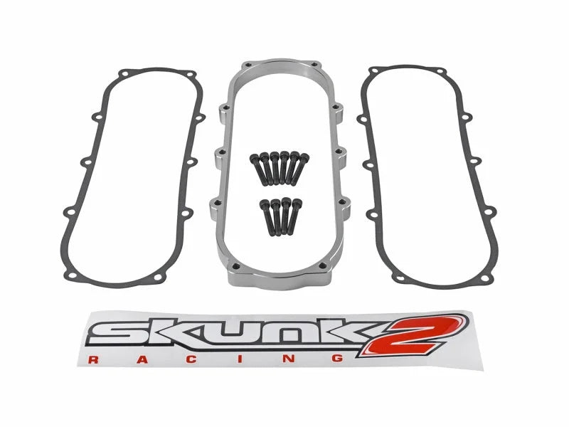 Skunk2 Ultra Series Honda/Acura Silver Street Intake Manifold .5 Liter Spacer - Side View