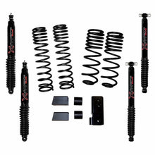 Load image into Gallery viewer, Skyjacker 2007-2018 Jeep Wrangler JK 2 Door 4WD Long Travel 2in-2.5in Lift Kit w/Black Max Shocks - Side View