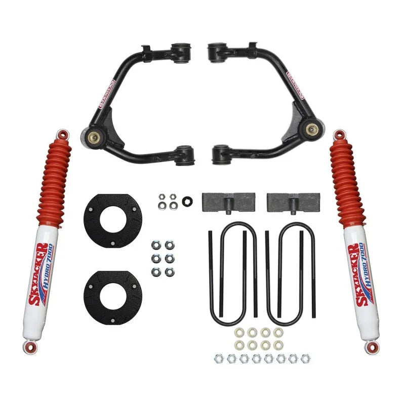 Skyjacker 3.5 in. Suspension Lift Kit With Hydro 7000 Shocks fits 2025 Chevrolet Silverado 1500 Custom / 2025 GMC Sierra 1...