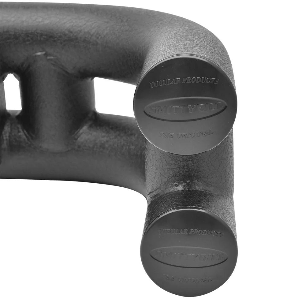 Smittybilt 3" Tube Bumper End Cap Pair - Black TA25
