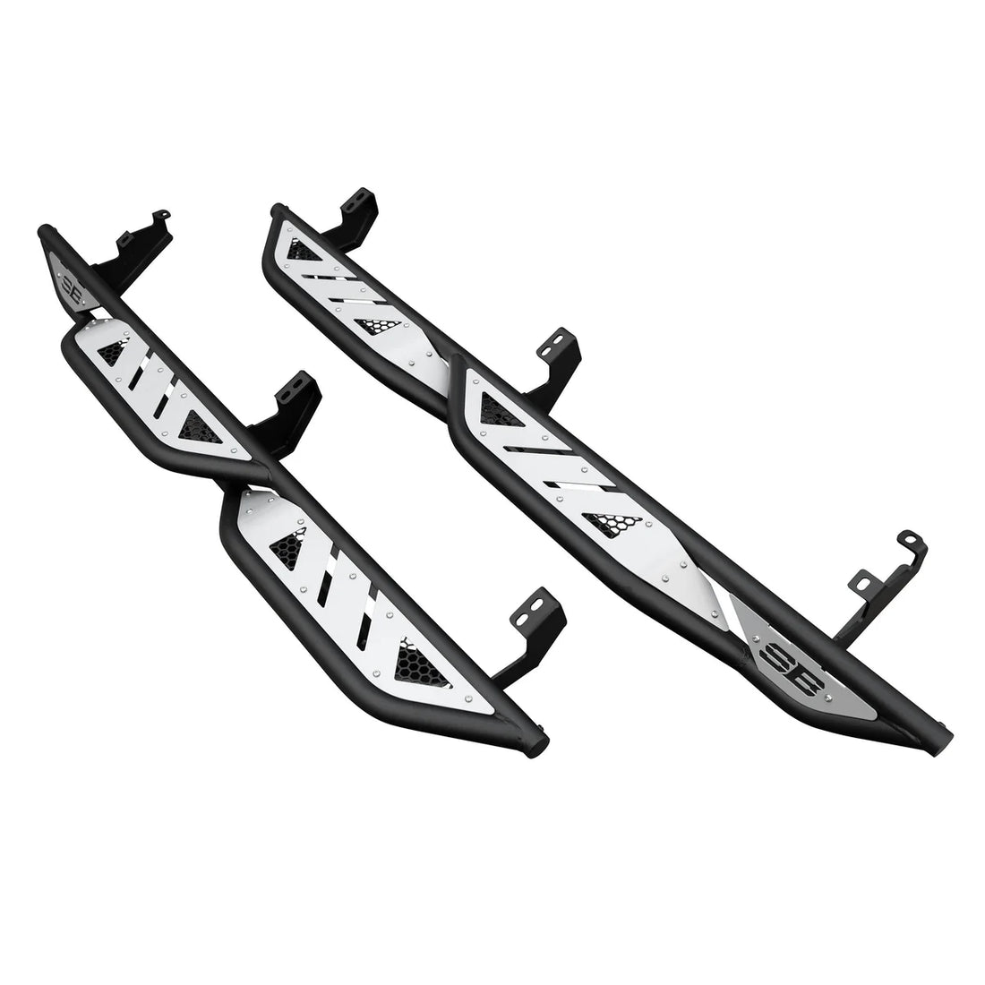 Smittybilt Apollo Sliders w/ Step fits 2014-2024 Toyota 4RUNNER - Back View