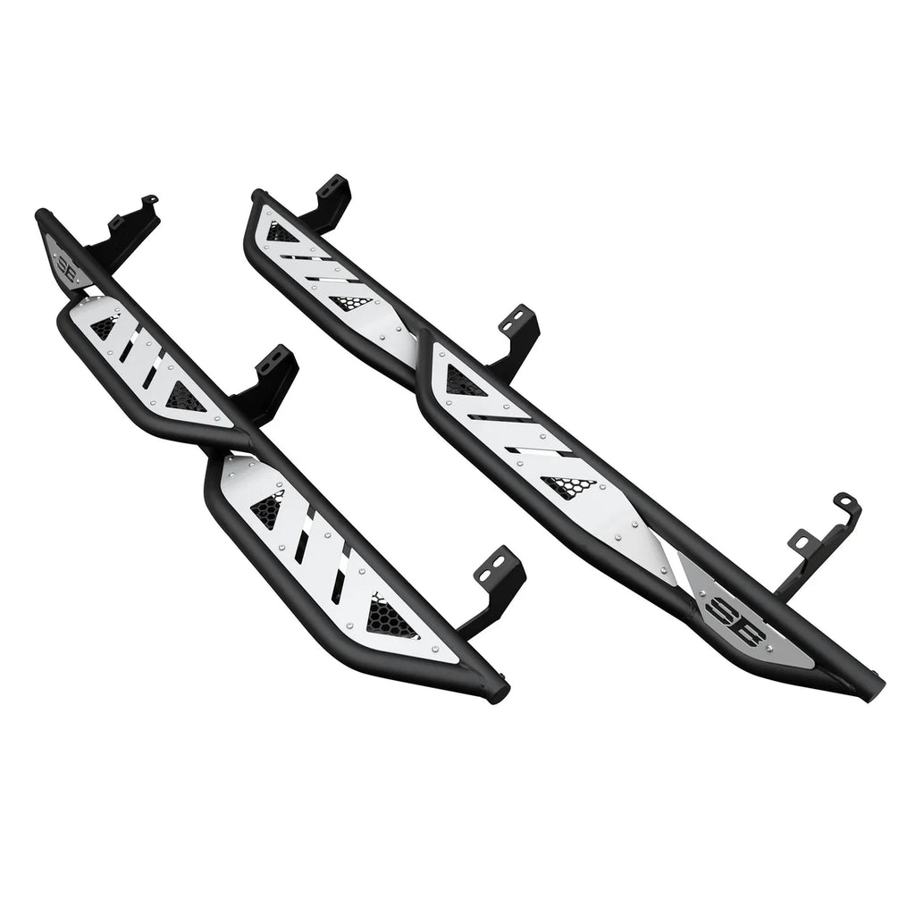 Smittybilt Apollo Sliders w/ Step fits 2014-2024 Toyota 4RUNNER - Back View