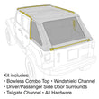 Load image into Gallery viewer, Smittybilt Bowless Combo Top Kit w/ Tinted Windows - Black Diamond fits 2007-2018 Jeep Wrangler JK - Additional View 13