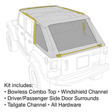 Load image into Gallery viewer, Smittybilt Bowless Combo Top Kit w/ Tinted Windows - Black Diamond fits 2007-2018 Jeep Wrangler JK - Additional View 13