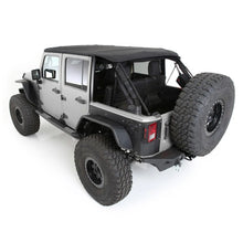 Load image into Gallery viewer, Smittybilt Bowless Combo Top Kit w/ Tinted Windows - Black Diamond fits 2007-2018 Jeep Wrangler JKU - Installation View