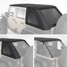 Load image into Gallery viewer, Smittybilt Bowless Combo Top Kit w/ Tinted Windows - Black Diamond fits 2007-2018 Jeep Wrangler JKU - Additional View 6