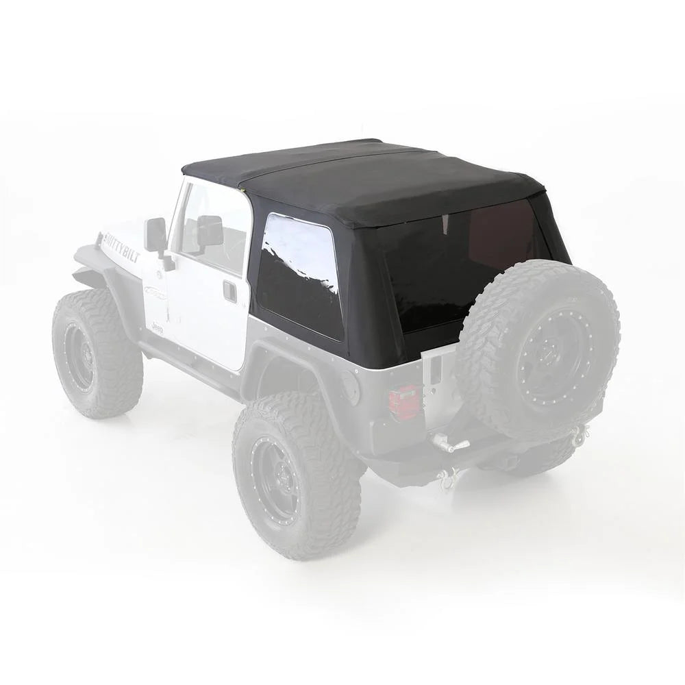 Smittybilt Bowless Combo Top w/ Tinted Windows - Black Diamond fits 1997-2006 Jeep Wrangler Tj
