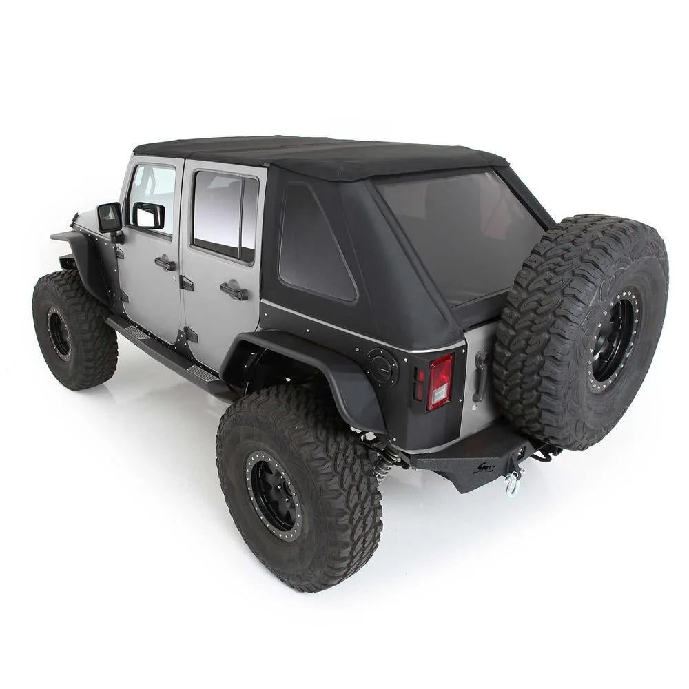 Smittybilt Bowless Combo Top w/ Tinted Windows - Black Diamond fits 2007-2018 Jeep Wrangler JKU