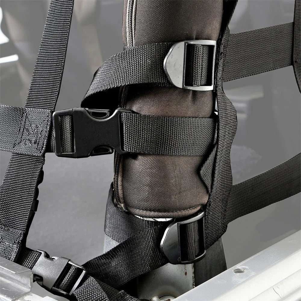 Smittybilt C-RES2 HD Cargo Restraint System - 2" Black Diamond Web fits 1997-2006 Jeep Wrangler Tj - Installation View