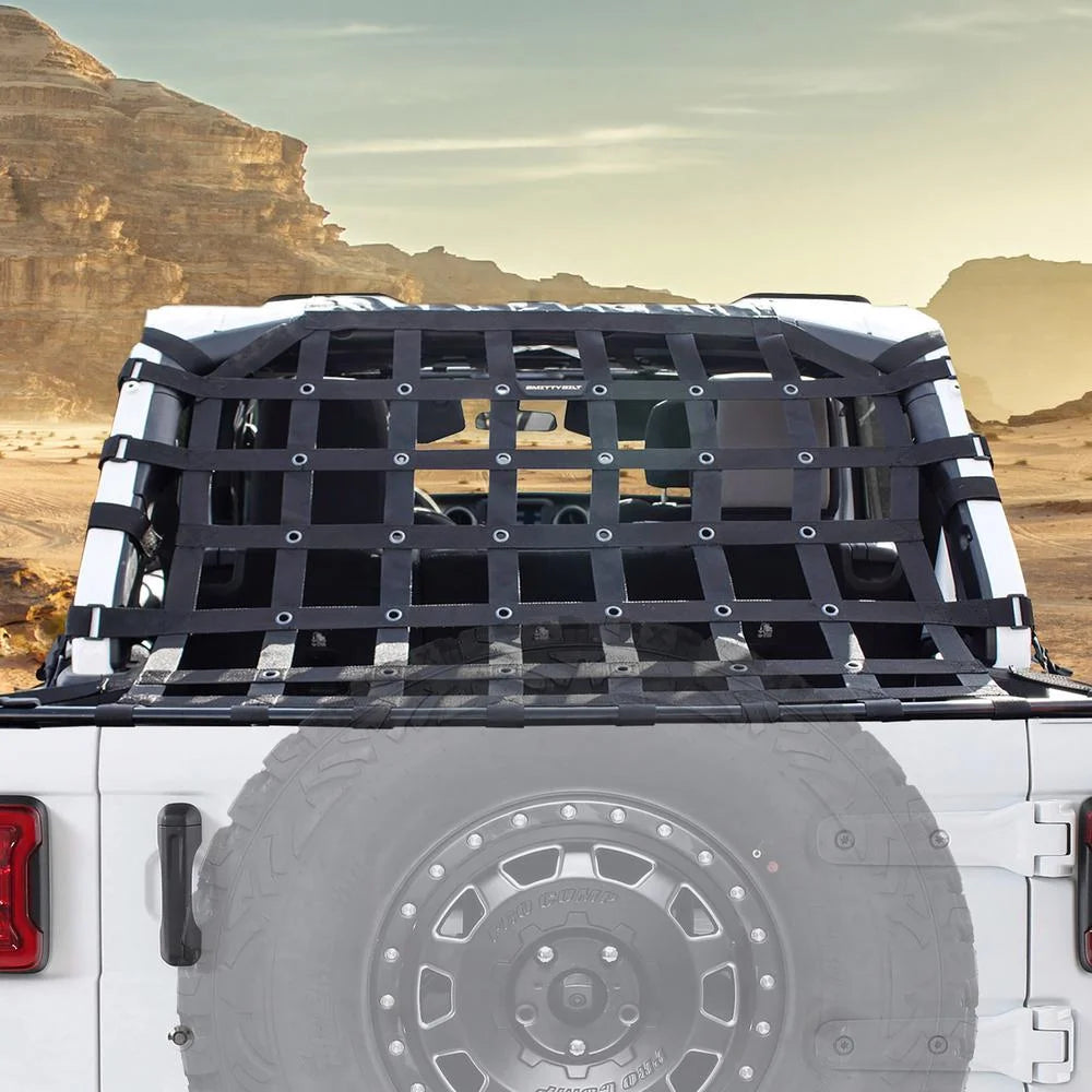 Smittybilt C-RES2 HD Cargo Restraint System - 2" Black Diamond Web fits 2018-2025 Jeep Wrangler JLU