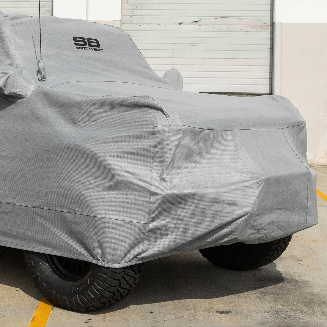 Smittybilt Full Car Cover w/ Storage Bag, Lock & Cable - Gray (21+ Bronco 2DR) 950 - Back View