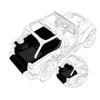 Load image into Gallery viewer, Smittybilt GEAR Cargo Liner - Black 87401 fits 2018-2025 Jeep Wrangler JLU - Installation View