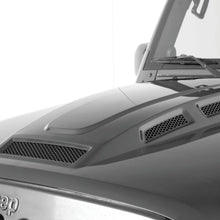 Load image into Gallery viewer, Smittybilt H.E.M.I Vented Hood - Unpainted fits 2007-2018 Jeep Wrangler JK / JKU - Side View