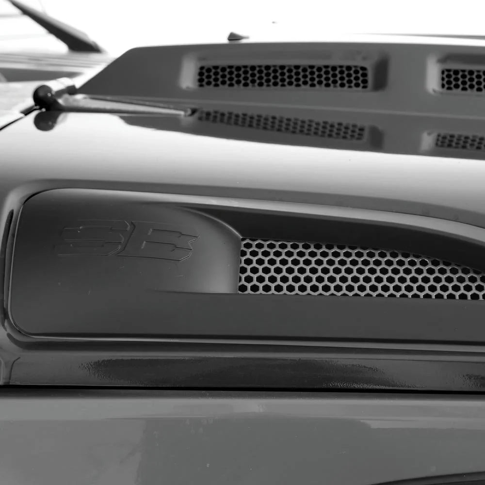 Smittybilt H.E.M.I Vented Hood - Unpainted fits 2007-2018 Jeep Wrangler JK / JKU - Back View