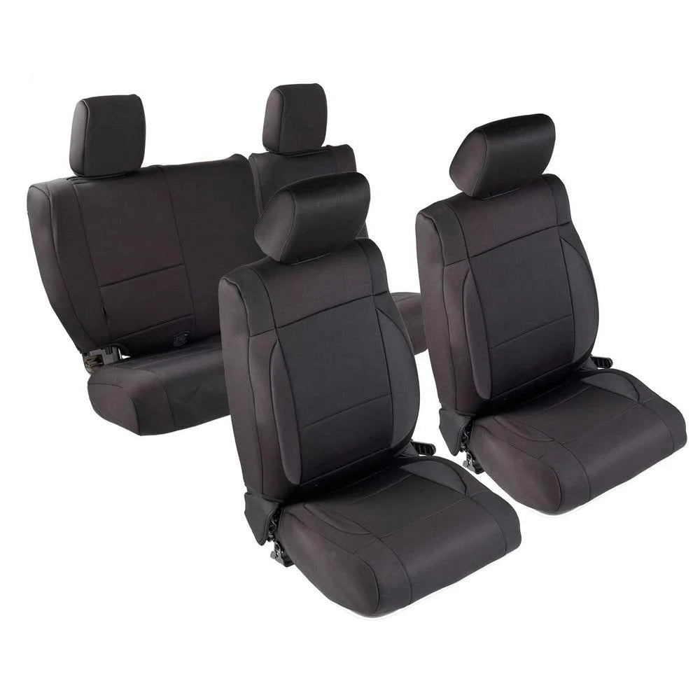 Smittybilt Neoprene Seat Cover Set Front/Rear – Black fits 2008-2012 Jeep Wrangler JKU