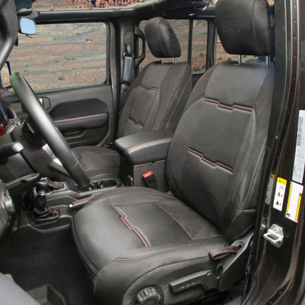 Smittybilt Neoprene Seat Cover Set Front/Rear – Black Gen 2 fits 2018-2025 Jeep Wrangler JLU