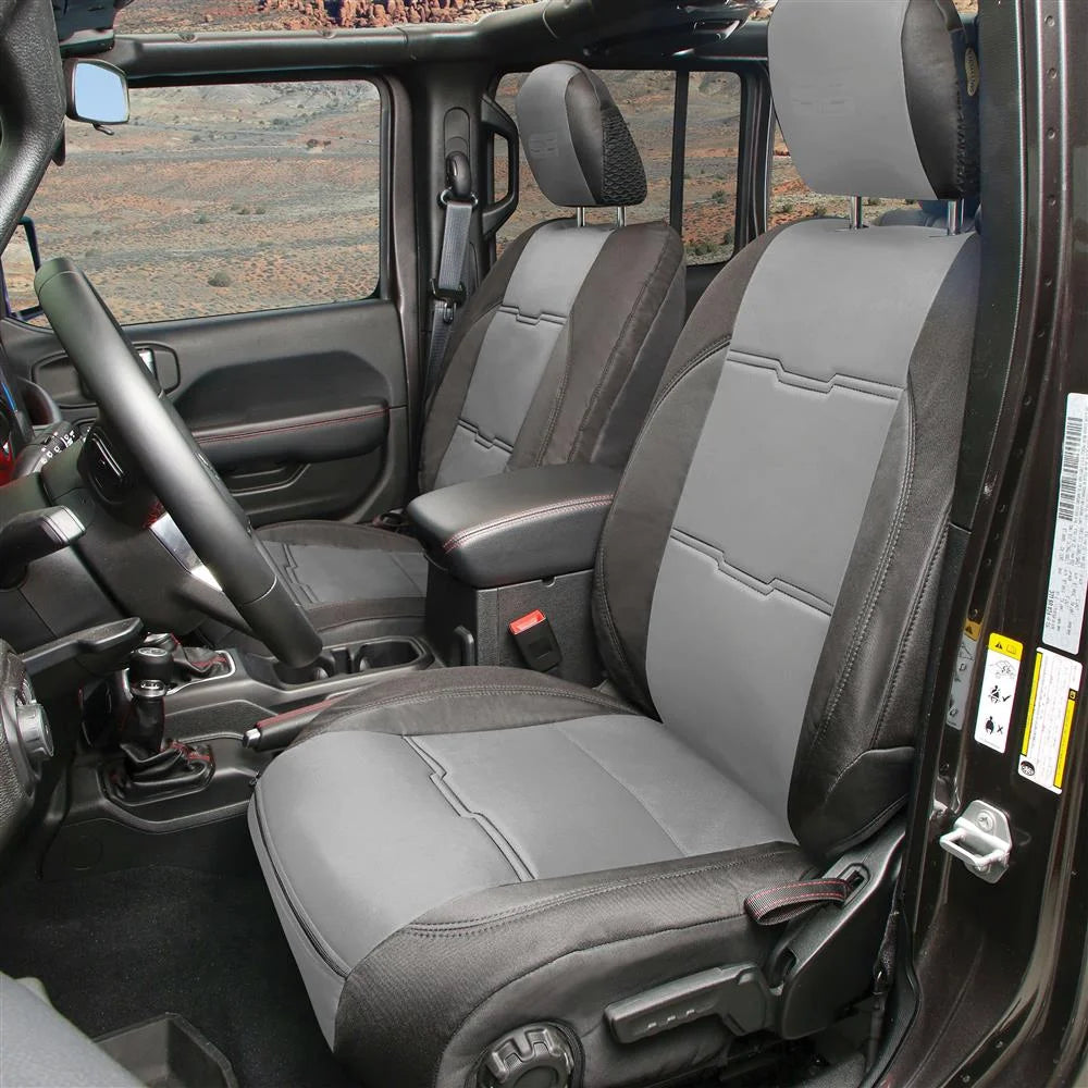 Smittybilt Neoprene Seat Cover Set Front/Rear – Charcoal Gen 2 fits 2018-2025 Jeep Wrangler JLU
