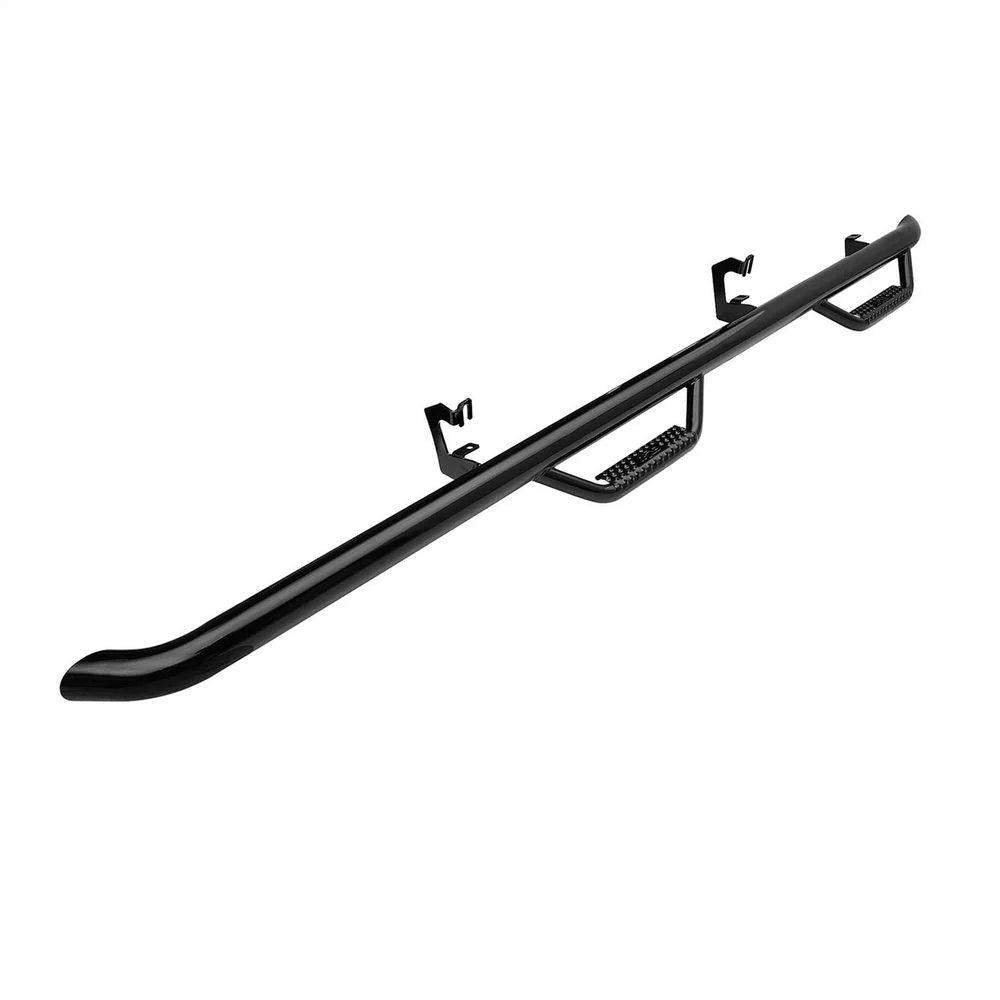 Smittybilt Nerf Steps - Textured Black fits 2019-2024 Chevrolet Silverado 1500 / GMC Sierra 1500 - Installation View