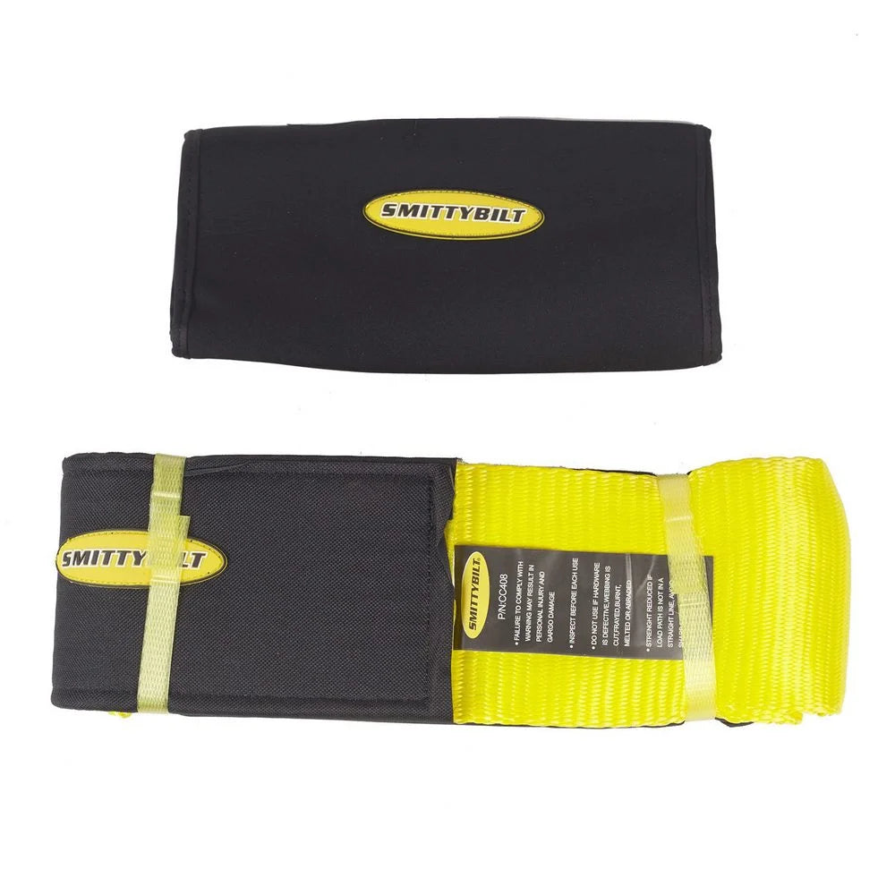 Smittybilt Recovery Tree Strap - 4" x 8' - 40K lb Rating CC408 - Installation View