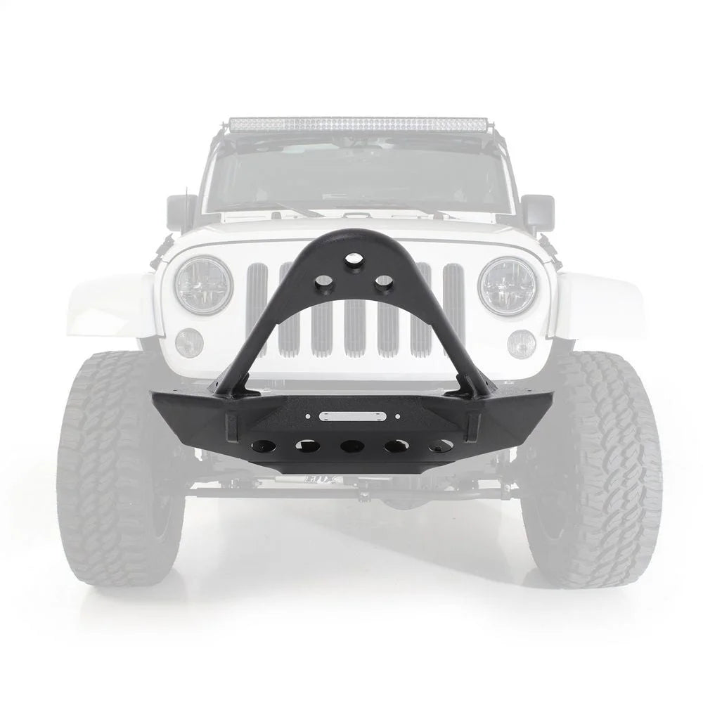 Smittybilt SRC Front Stinger Bumper – Textured Black (07-18 JK/JKU) 76524 - Back View