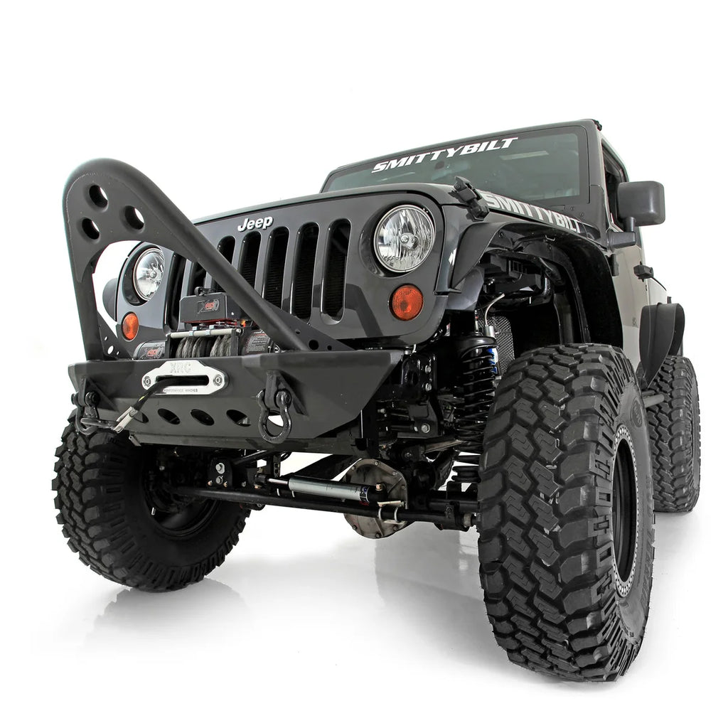 Smittybilt SRC Front Stinger Bumper – Textured Black (07-18 JK/JKU) 76524 - Installation View