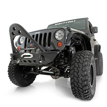 Load image into Gallery viewer, Smittybilt SRC Front Stinger Bumper – Textured Black (07-18 JK/JKU) 76524 - Installation View