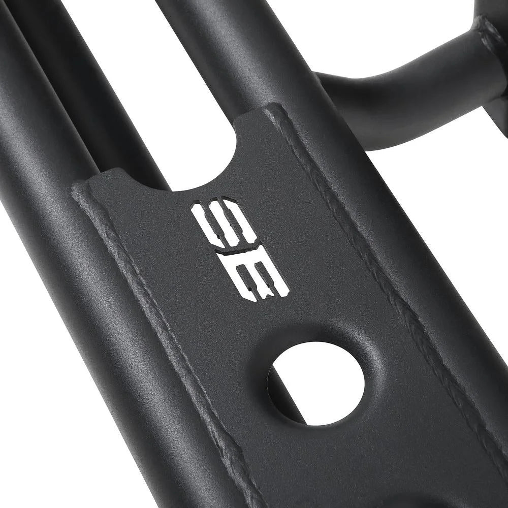 Smittybilt SRC Side Armor w/ Step - Textured Black (18+ JLU) 77634 - Back View