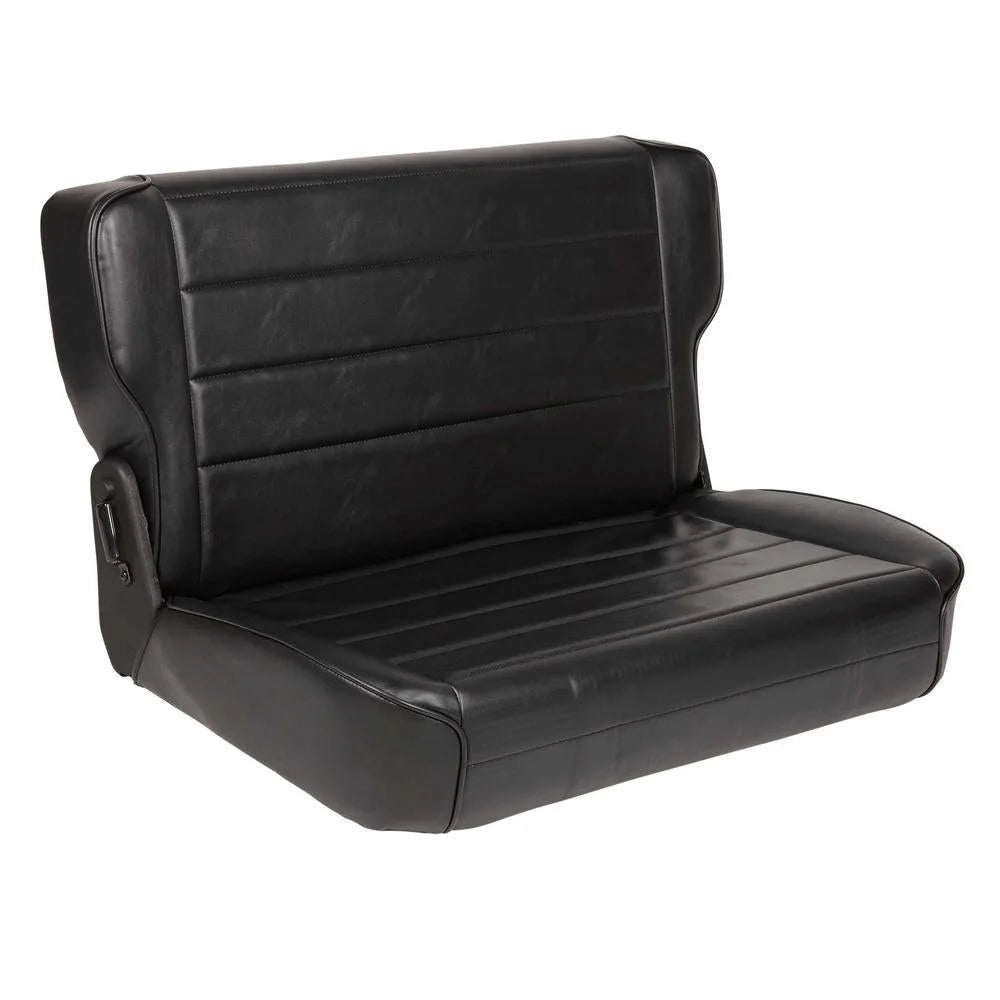 Smittybilt Seat - Rear - Fold & Tumble - Vinyl Black fits 1976-1986 Jeep CJ7 / 1987-1995 Jeep Wrangler - Main Product View