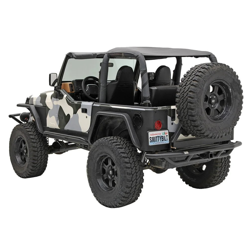 Smittybilt Smittybilt SRC Rear Bumper W/Tire Carrier - Black Textured 76621 76621 - Side View
