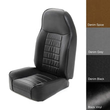 Load image into Gallery viewer, Smittybilt Standard Bucket Front Seat – Vinyl Black fits 1976-1986 Jeep CJ7 - Side View