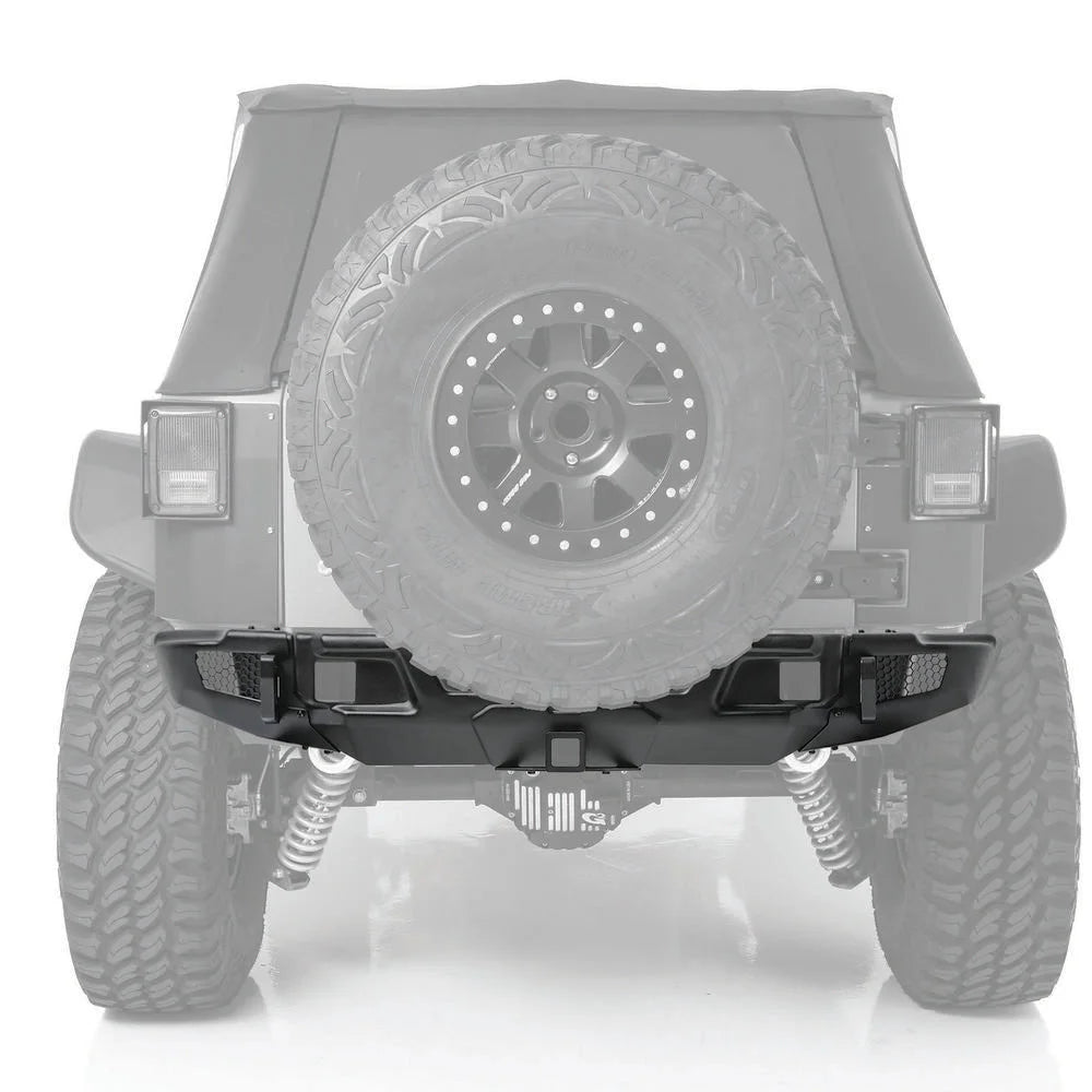 Smittybilt Stryker Rear Bumper - Textured Black fits 2007-2018 Jeep Wrangler JK / JKU