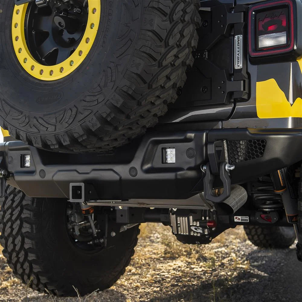 Smittybilt Stryker Rear Bumper - Textured Black fits 2018-2025 Jeep Wrangler JL / JLU