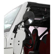 Load image into Gallery viewer, Smittybilt TJ/JK TRAIL MIRRORS BLACK 6IN ROUND PAIR 7618 - Side View