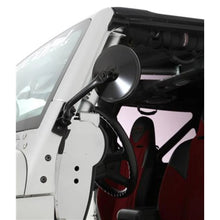 Load image into Gallery viewer, Smittybilt TJ/JK TRAIL MIRRORS BLACK 6IN ROUND PAIR 7618 - Side View