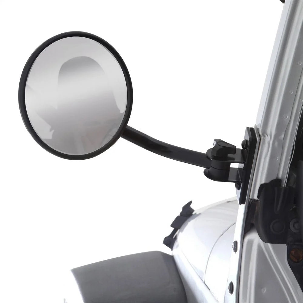 Smittybilt TJ/JK TRAIL MIRRORS BLACK 6IN ROUND PAIR 7618 - Additional View 8