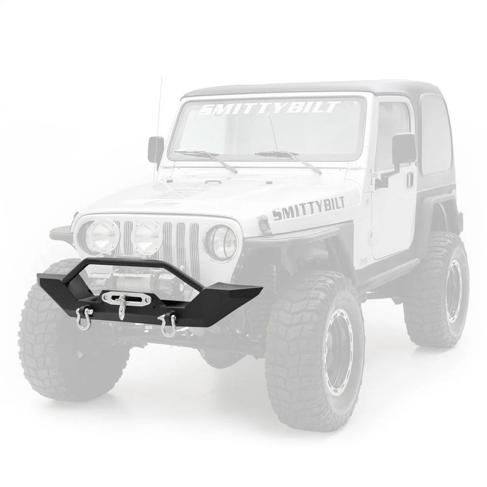 Smittybilt XRC Front Bumper - Textured Black (97-06 TJ/LJ) 76800 - Installation View