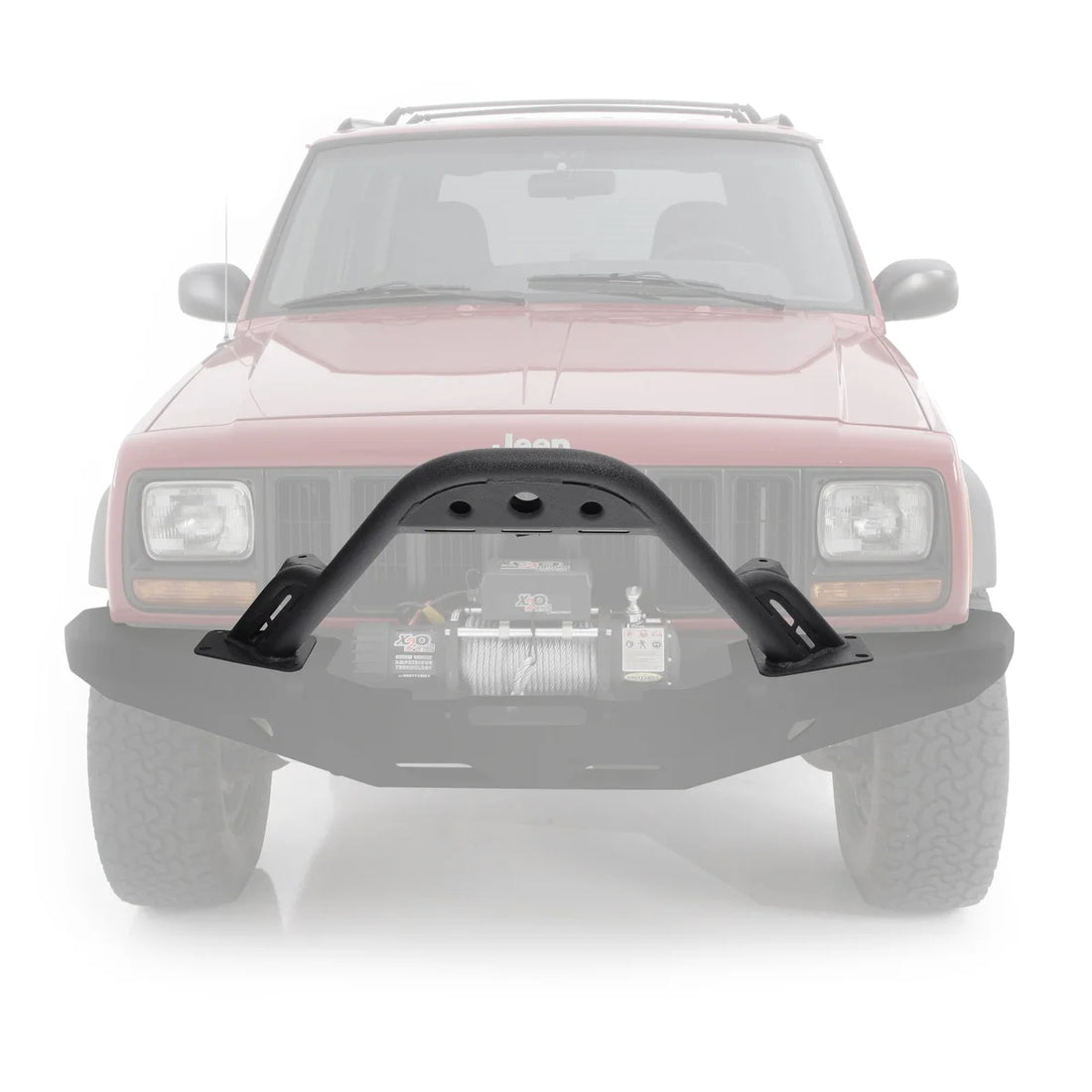 Smittybilt XRC Front Stinger - fits 76810 1984-2001 Jeep Cherokee XJ - Back View