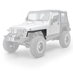 Smittybilt XRC Front Tube Fender Pair - Textured Black fits 1997-2006 Jeep Wrangler Tj - Main Product View
