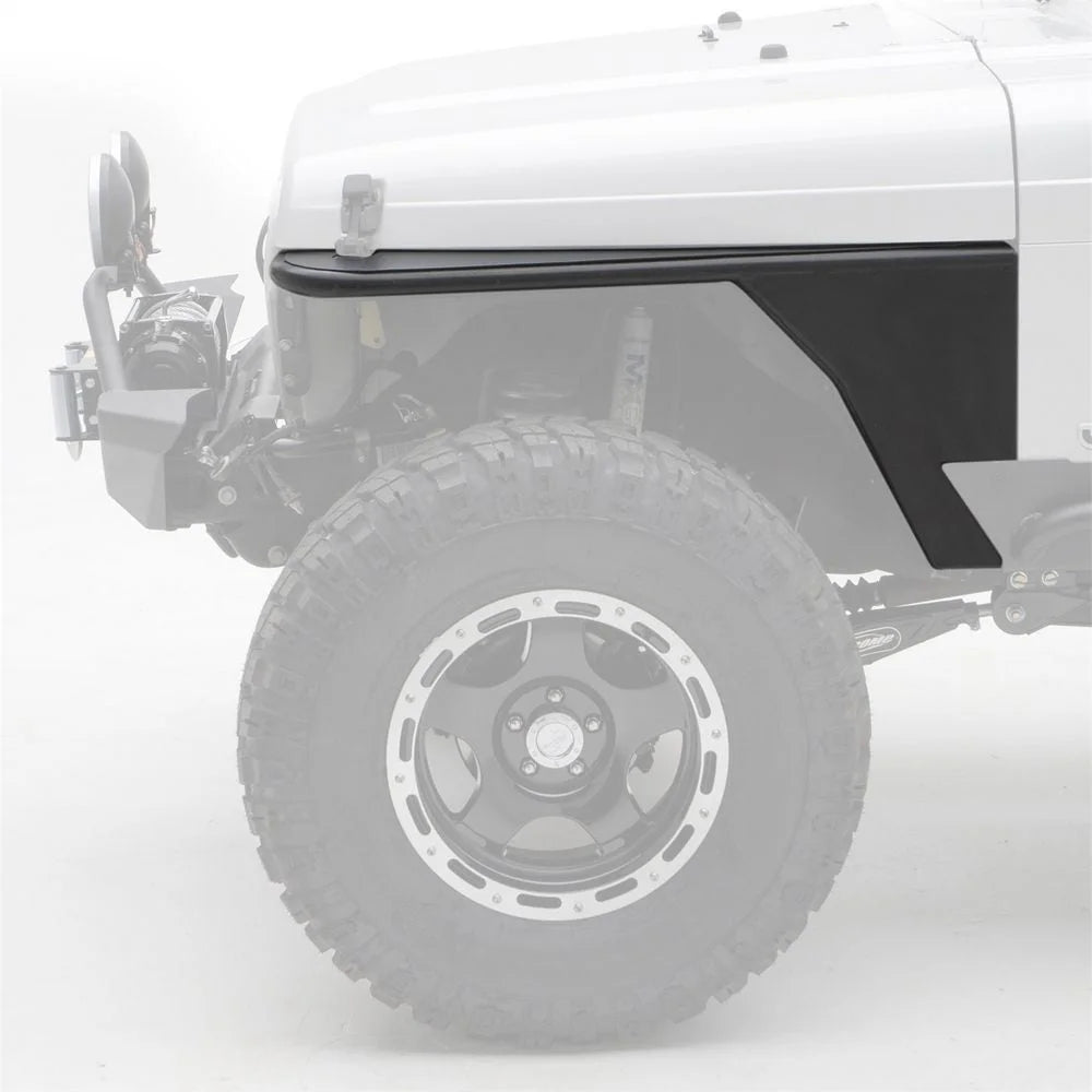 Smittybilt XRC Front Tube Fender Pair - Textured Black fits 1997-2006 Jeep Wrangler Tj - Side View