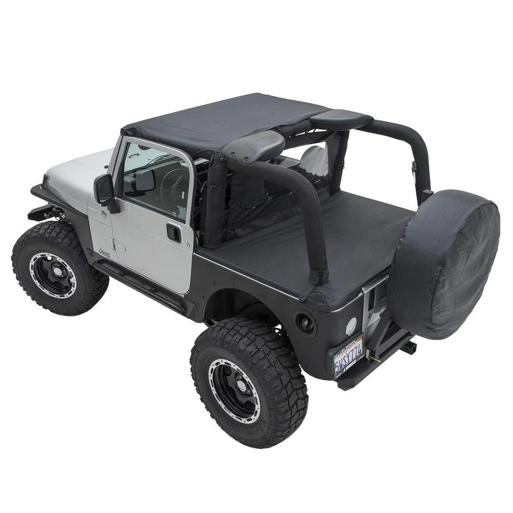 Smittybilt XRC Front Tube Fender Pair - Textured Black fits 1997-2006 Jeep Wrangler Tj - Installation View