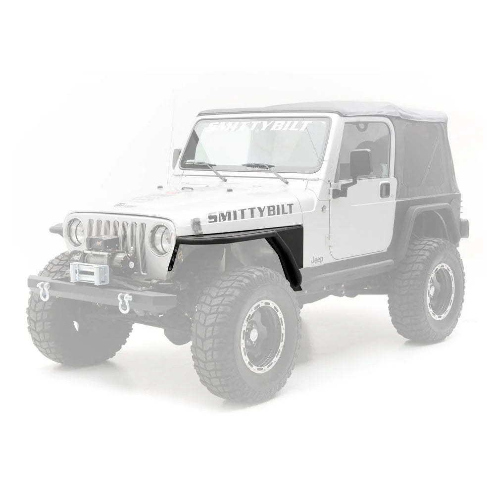 Smittybilt XRC Front Tube Fenders w/ 3" Flare - Textured Black (97-06 TJ) 76873