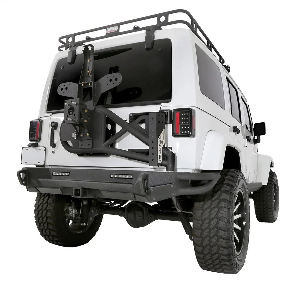 Smittybilt XRC Gen 2 Bolt-On Tire Carrier - Textured Black (07-18 JK/JKU) 76857 - Back View