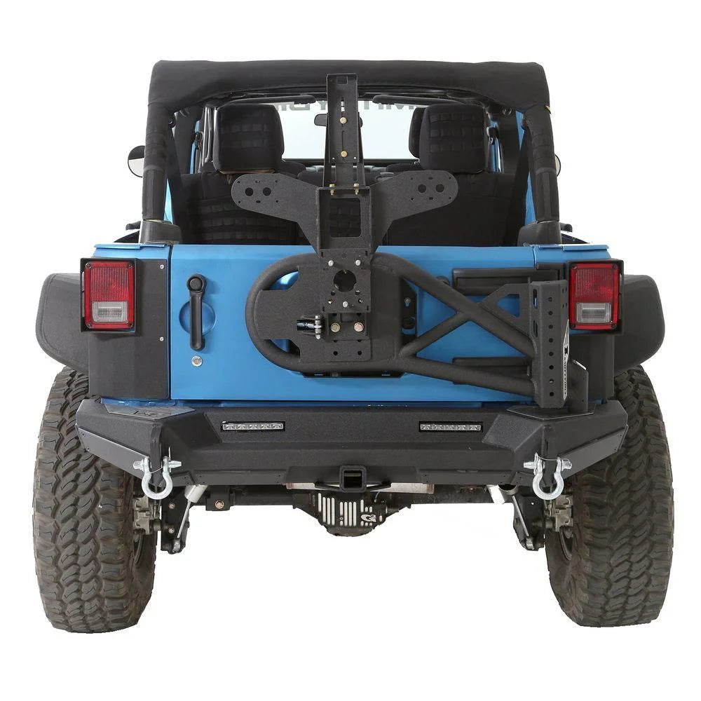 Smittybilt XRC Gen 2 Bolt-On Tire Carrier - Textured Black (07-18 JK/JKU) 76857 - Installation View