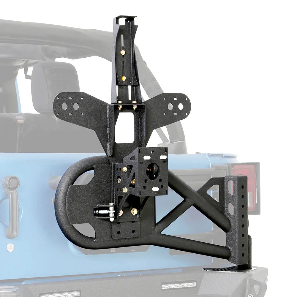 Smittybilt XRC Gen 2 Bolt-On Tire Carrier - Textured Black (07-18 JK/JKU) 76857 - Additional View 8