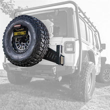 Load image into Gallery viewer, Smittybilt XRC Gen 3 Bolt-On Tire Carrier - Textured Black fits 2018-2025 Jeep Wrangler JL / JLU